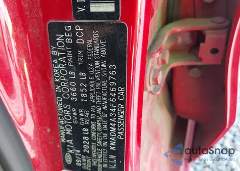 2015 Kia Rio Lx z USA, uszkodzony, nr VIN KNADM4A34F6469763